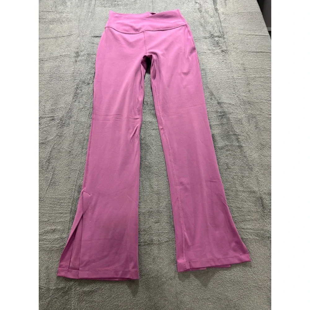 Athleta Girl XXL/16 Pink Transcend Crossover Flare Pants Athleisure Casual